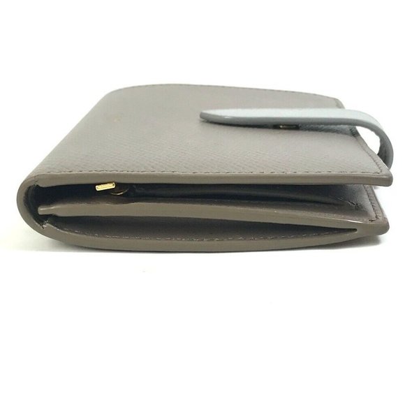 CELINE .10PI Bicolor Medium strap wallet Trifold wallet Leather gray - Picture 7 of 13